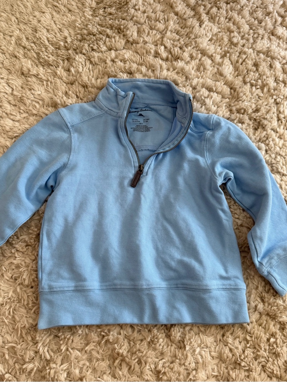 Tommy Bahama Light Blue Quarter-Zip Sweater